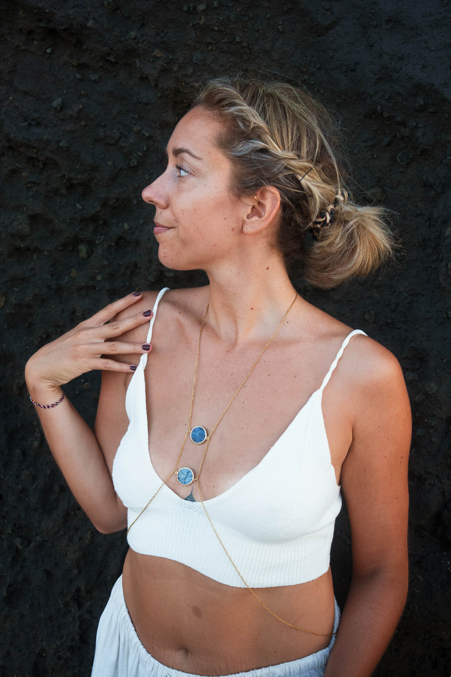 Bodychain "Lune bleue" đ”
