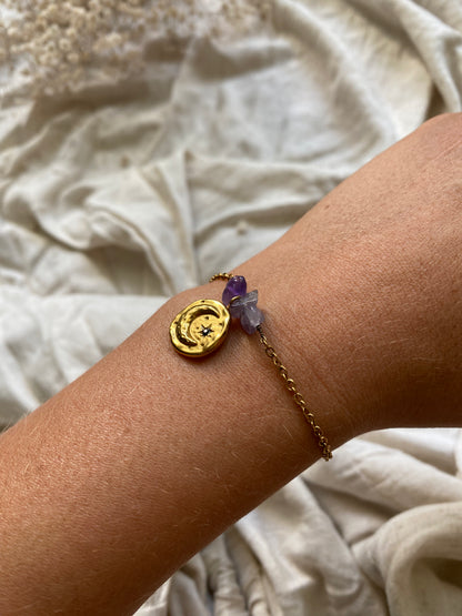 Bracelet « Lune d’Améthyste » ✨💜
