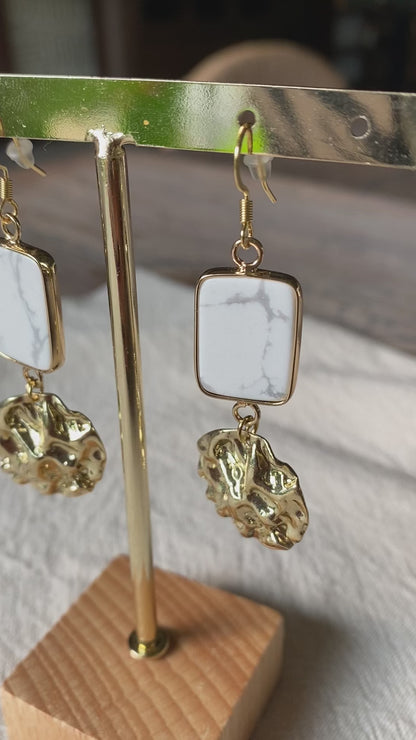 Howlite blanche et rond martelé 🤍✨